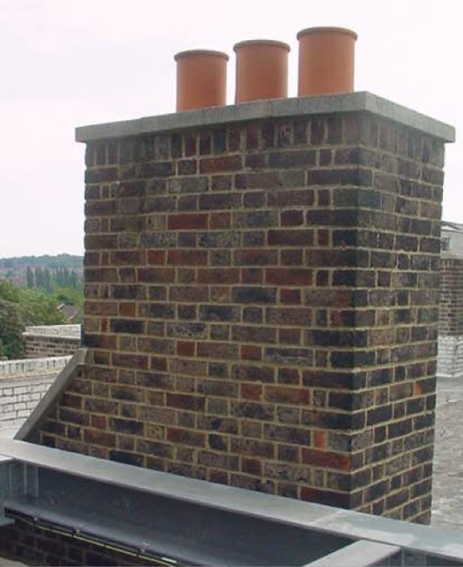 GRP brick chimney.